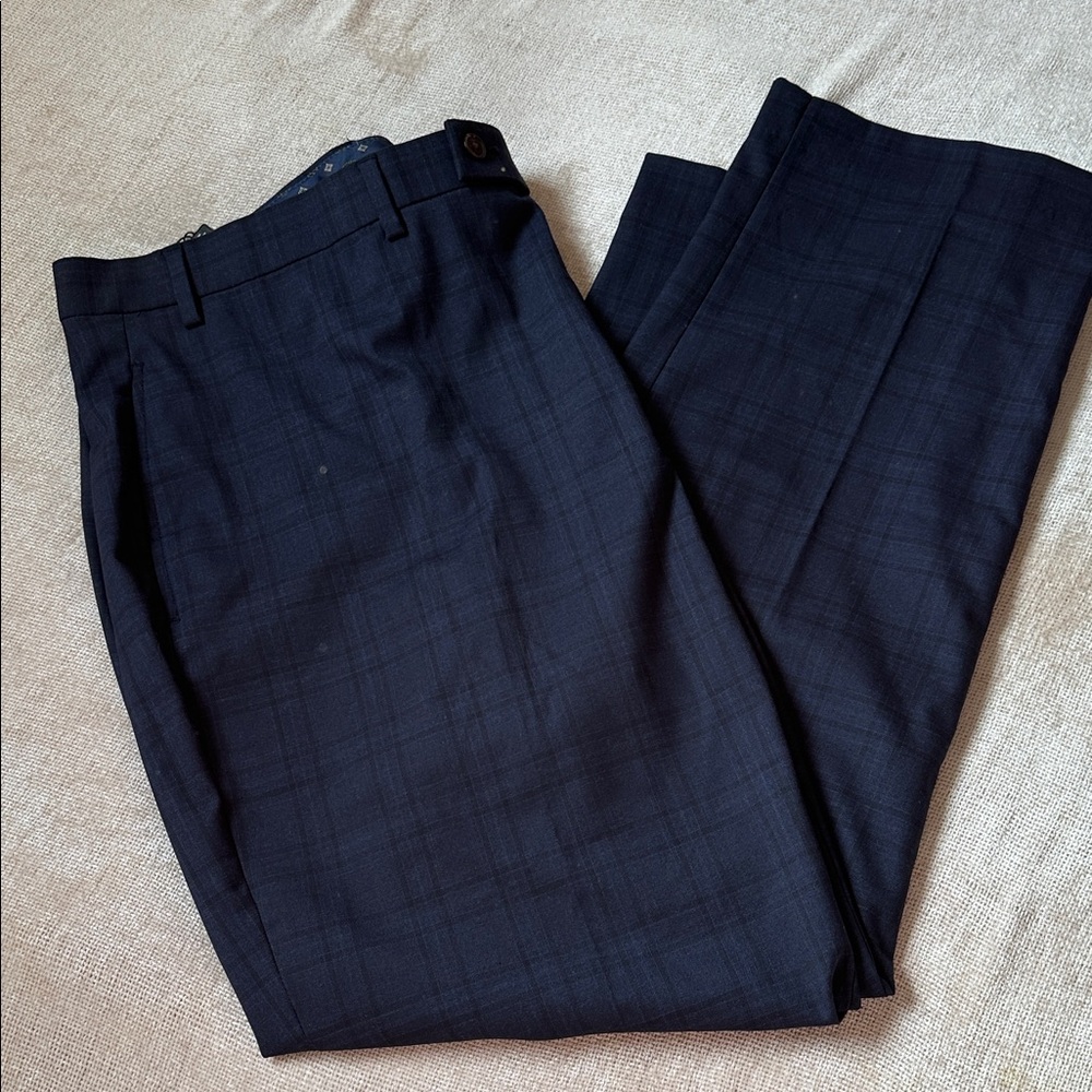 Ralph Lauren Men’s Navy Plaid Dress Pants